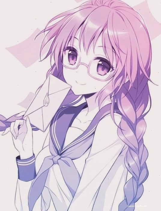 Anime girl với mái tóc hồng cá tính và trang phục thời thượng