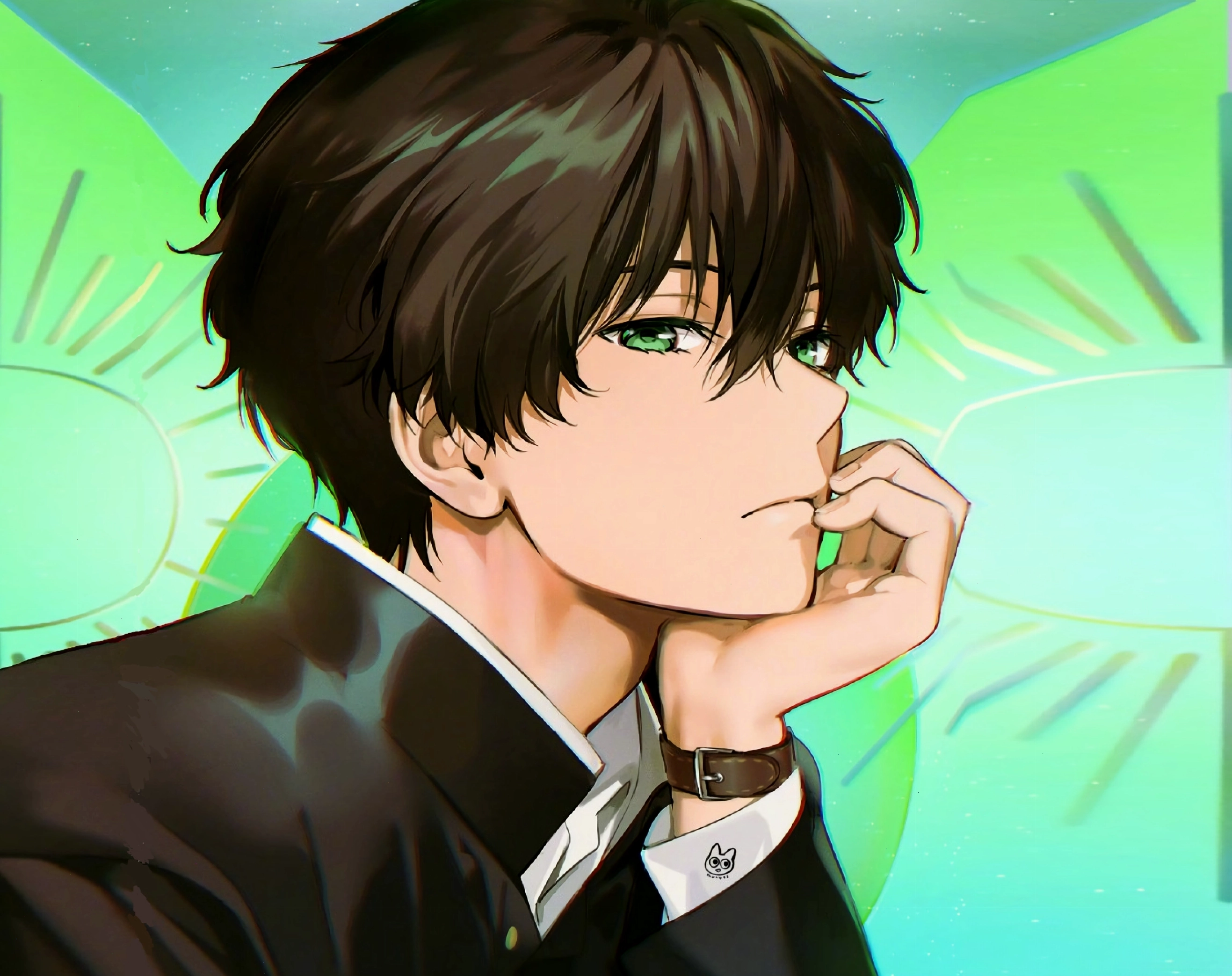 Anime nam dễ thương với chi tiết hơi mờ
