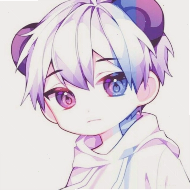 Avatar anime nam chibi dễ thương với hiệu ứng lấp lánh