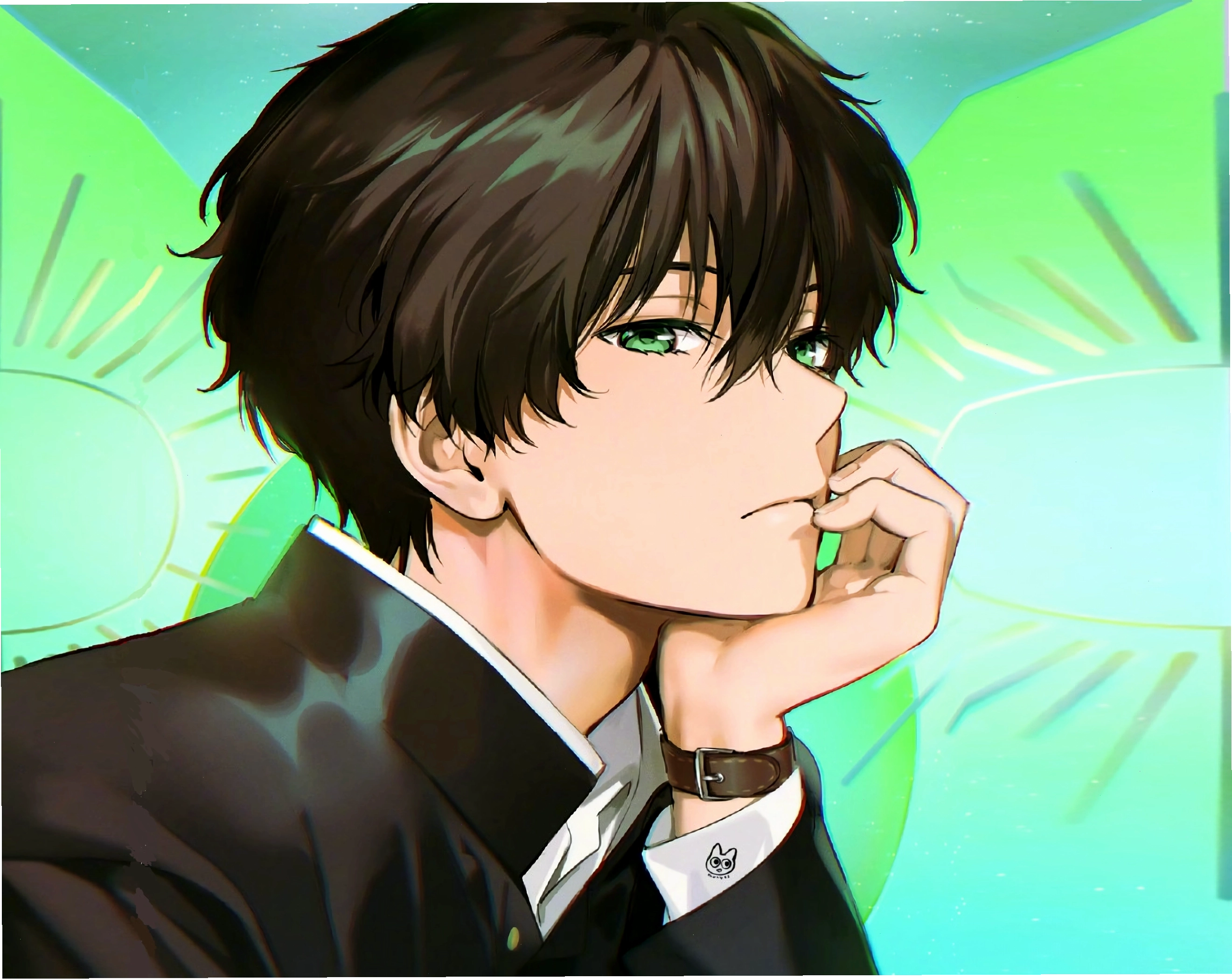 Avatar anime nam cute đang cười tươi