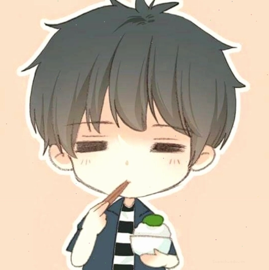 Avatar anime nam cute với mái tóc trắng nổi bật