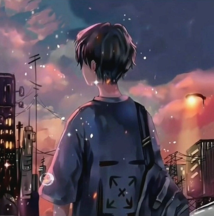 Avatar anime nam đẹp trai với ánh mắt sắc sảo và mái tóc bạch kim