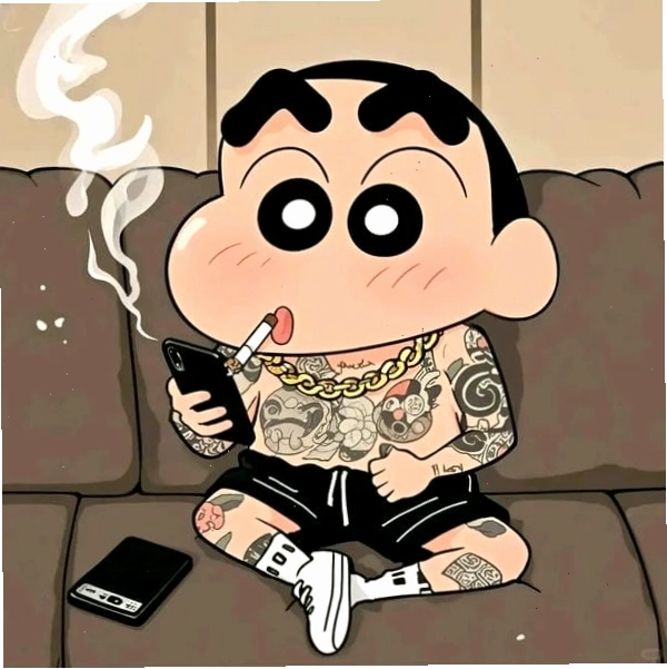 Avatar anime nam ngầu với ánh mắt sắc bén và mái tóc vuốt ngược