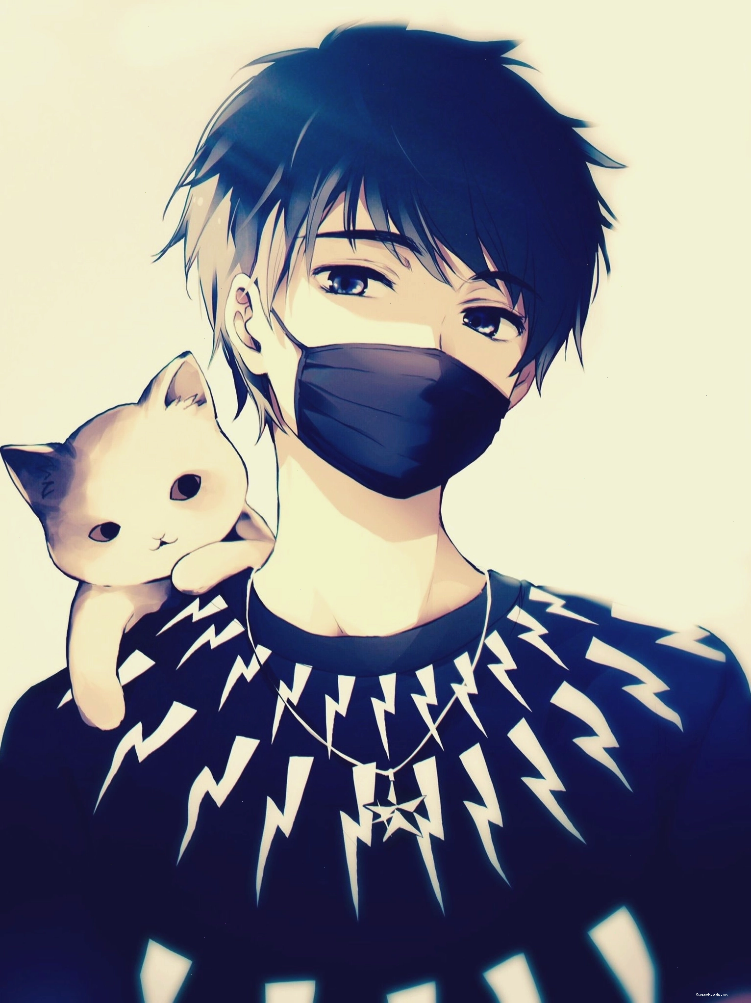 Avatar anime nam phong trần với ánh mắt xa xăm