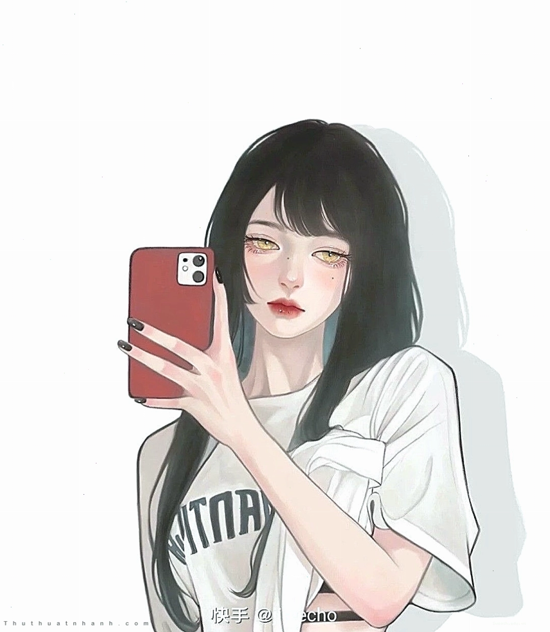 Avatar anime nữ lạnh lùng với ánh mắt đầy suy tư và không gian tĩnh lặng