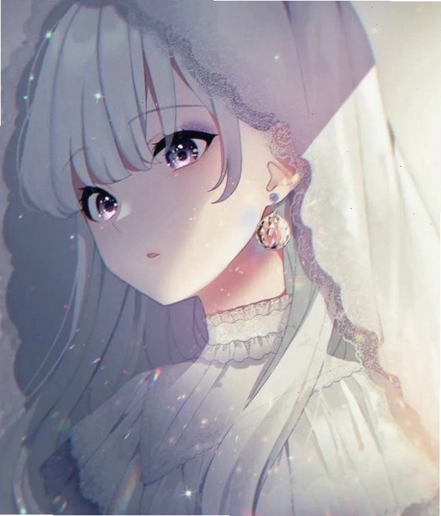 Avatar anime nữ lạnh lùng với đôi mắt xanh biếc và mái tóc ngắn cá tính