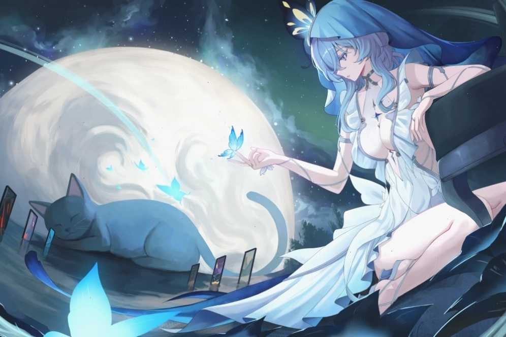 Avatar anime nữ thần mặt trăng với trang phục lộng lẫy