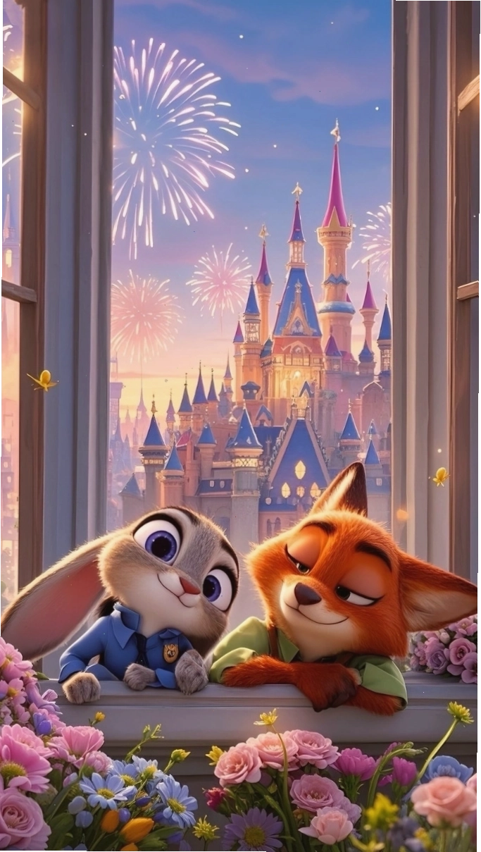 Avatar cáo và thỏ Zootopia phong cách đôi