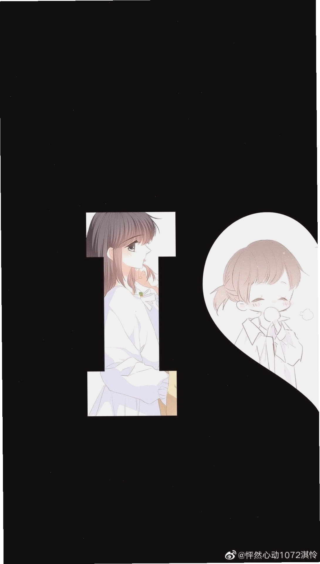 Avatar cặp anime rời dễ thương với tông màu pastel