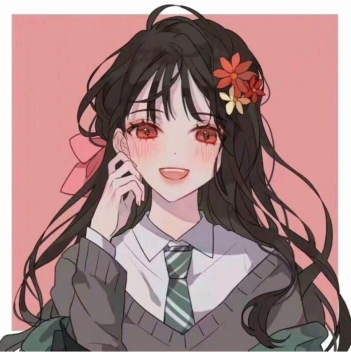 Avatar cô gái anime với đôi mắt to tròn và biểu cảm ngạc nhiên