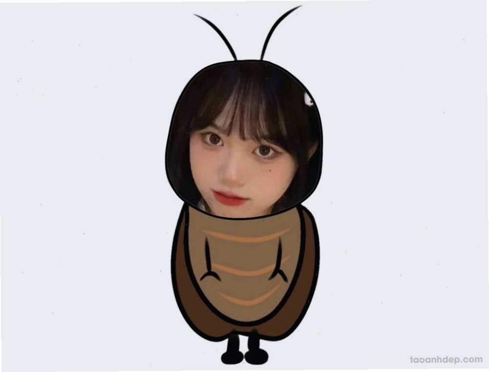 Avatar con gián dễ thương được ghép mặt