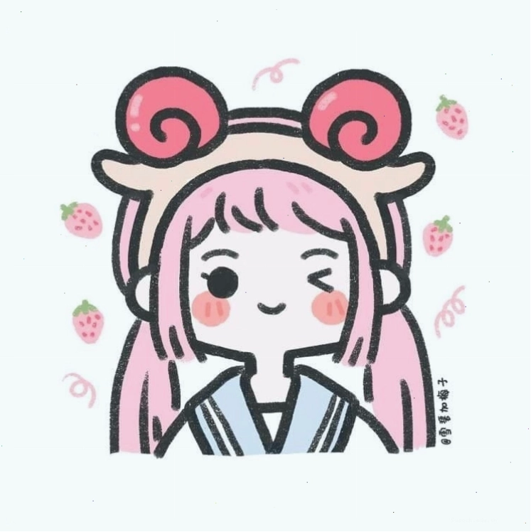 Avatar cute phong cách anime màu hồng dễ thương