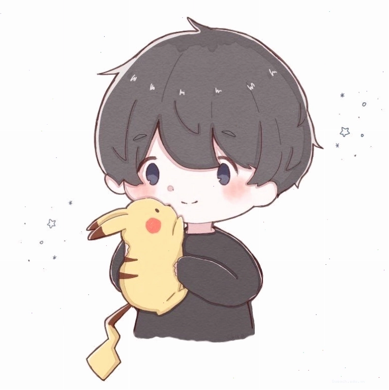 Avatar đôi anime nam và nữ phong cách chibi