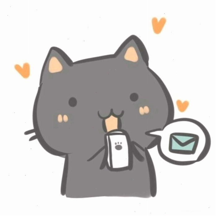 Avatar đôi mèo anime cute với biểu cảm tinh nghịch