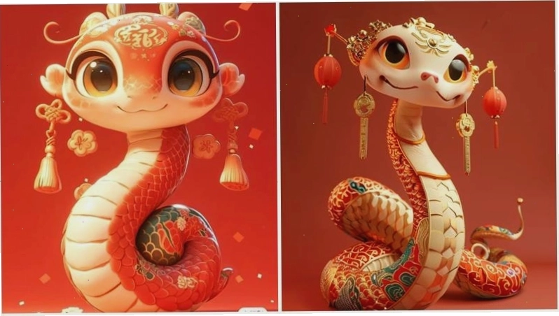 Avatar đôi tết 2026 với chủ đề Rắn