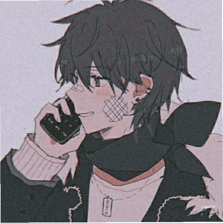 Avatar hình cô gái đẹp theo phong cách anime với mái tóc tím ấn tượng