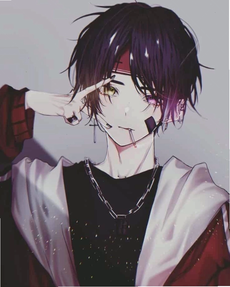 Avatar nam anime buồn ngầu hiệu ứng mờ
