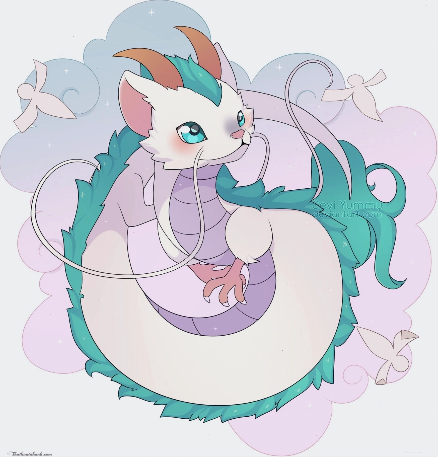 Avatar rồng cute đội mũ sinh nhật