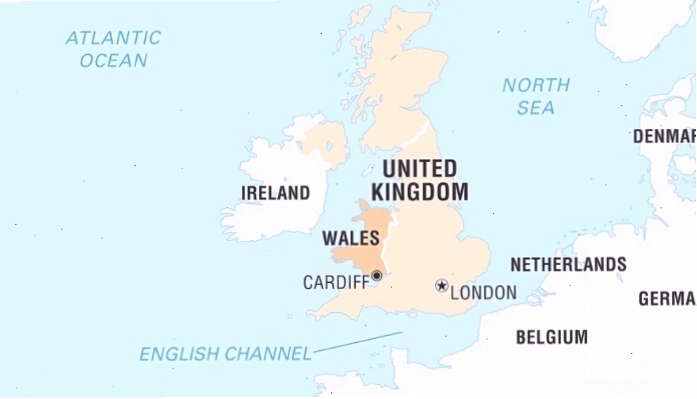 Bản đồ chi tiết của Xứ Wales