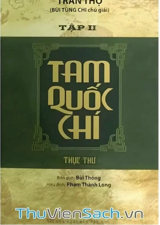 Bìa sách Tam Quốc Chí Thục Chí, một phần của bộ Tam Quốc Chí Trần Thọ