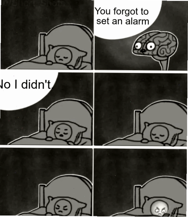 Brain Bed Angry Meme Template