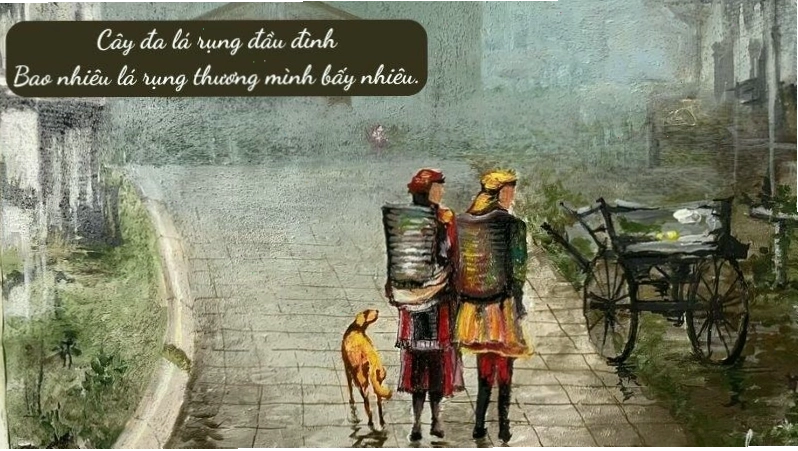 Ca dao về tình nghĩa vợ chồng thể hiện sự gắn bó keo sơn
