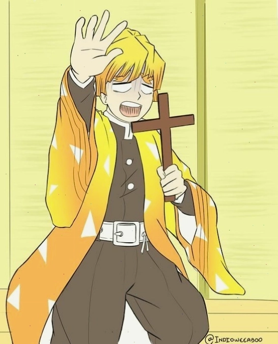 Cầm thánh giá meme anime