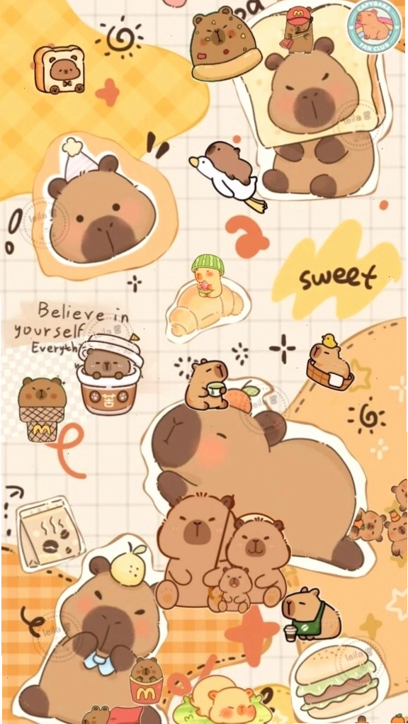 Capybara bộ đôi vô tri buổi sáng