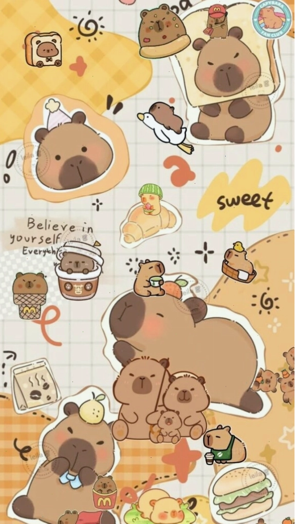 Capybara bộ đôi vô tri buổi sáng