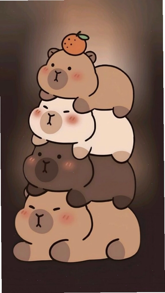 Capybara chồng chất trong bóng tối, ấm cúng