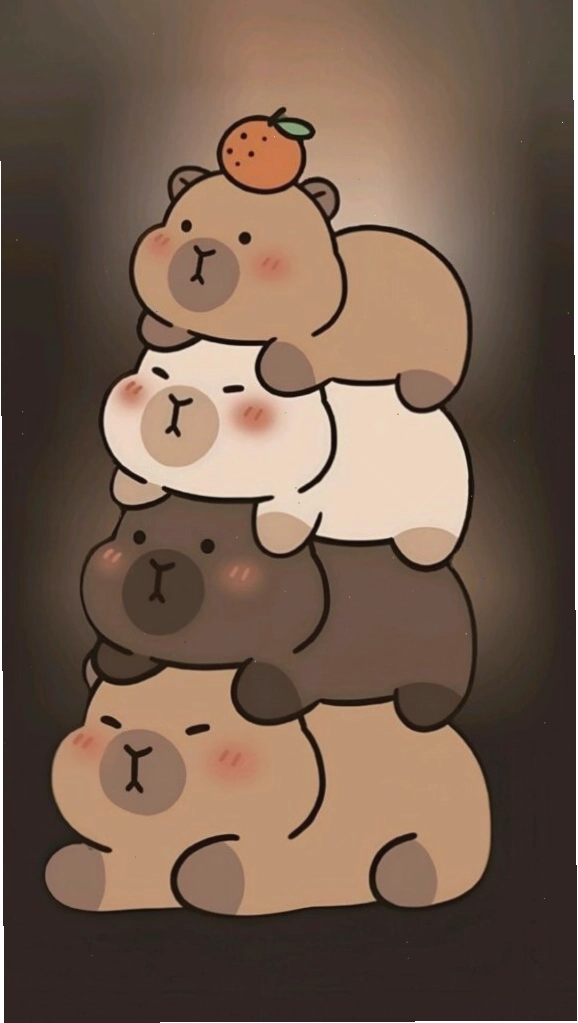 Capybara chồng chất trong bóng tối đầy ấm cúng