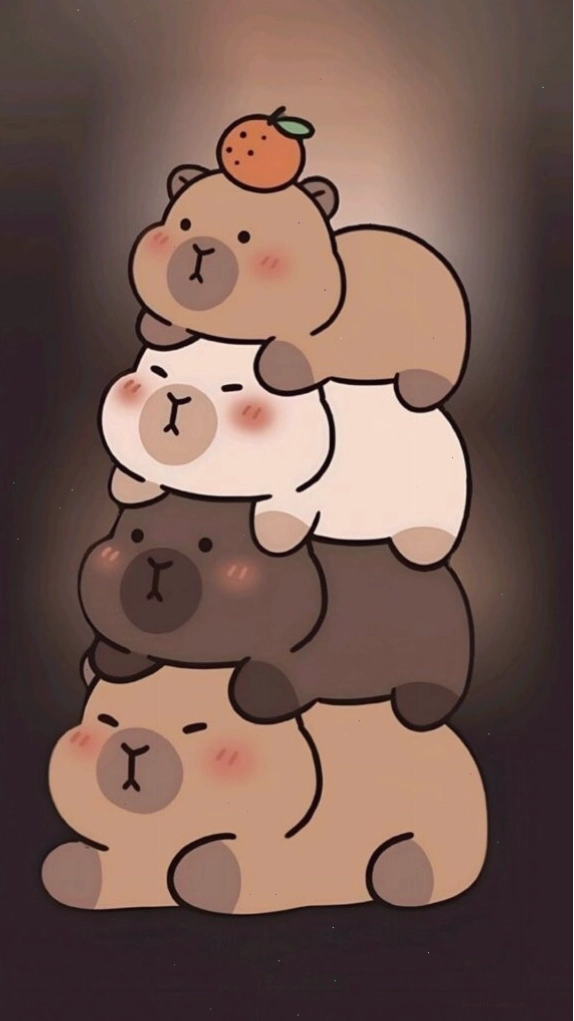 Capybara chồng chất trong bóng tối đầy ấm cúng