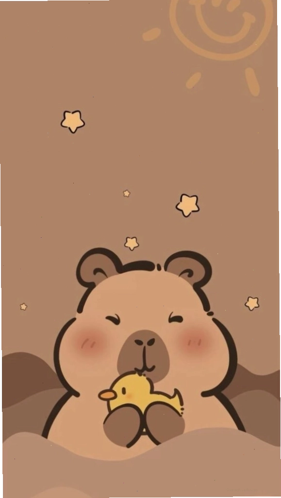 Capybara ôm chú vịt vàng với vẻ mặt vẫn đơ, vô tri