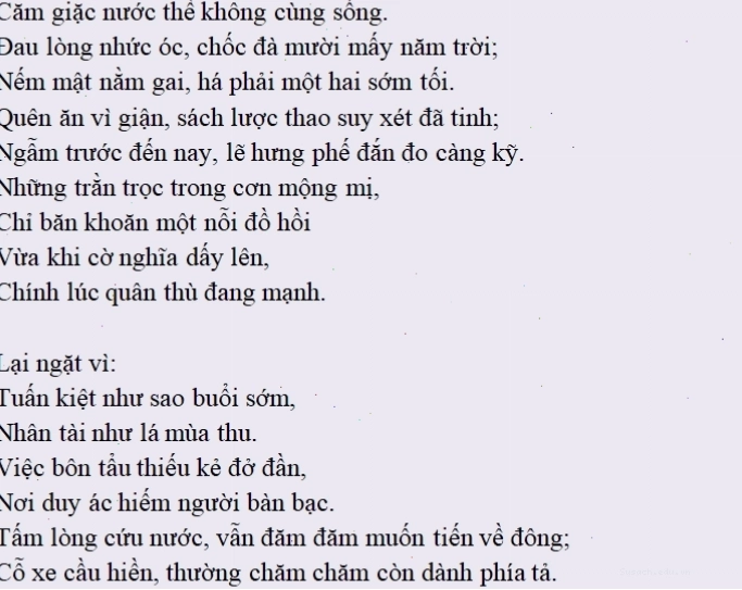 Cấu trúc bài Đại cáo Bình Ngô