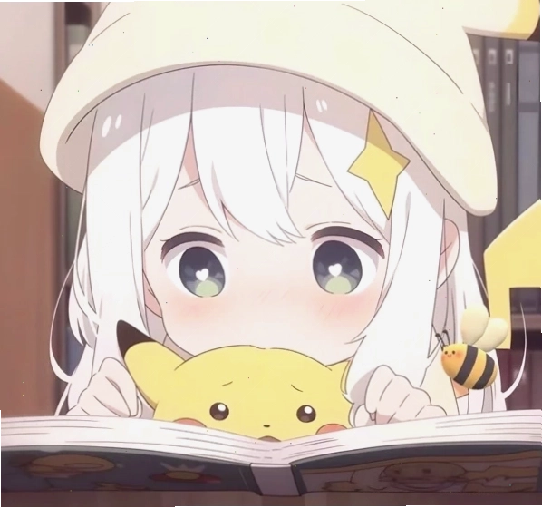 Chibi nữ mặc áo khoác có mũ, đeo tai nghe sành điệu