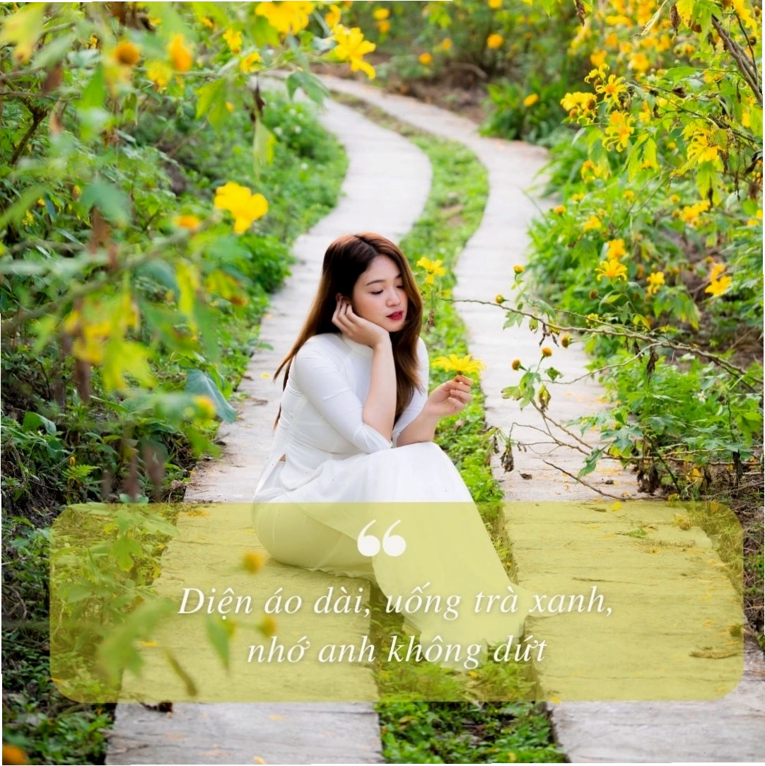 Cô gái mặc áo dài cách tân trẻ trung
