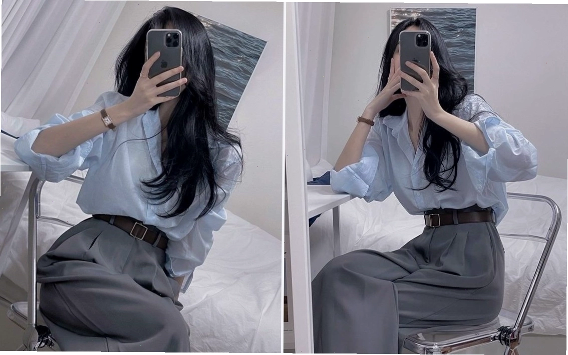 Cô gái tạo dáng bí ẩn với ảnh chụp trước gương che mặt