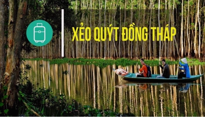 Du khách trải nghiệm đi thuyền tại khu di tích Xẻo Quýt