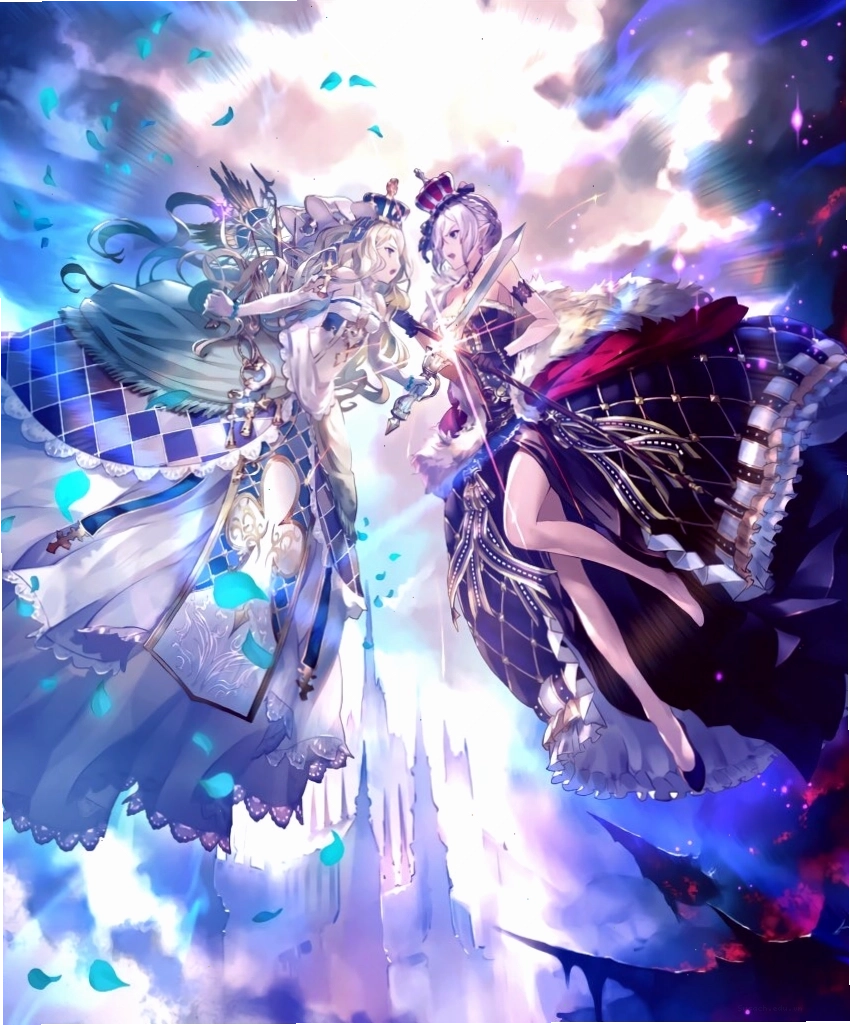 Hình ảnh anime huyền ảo về thiên thần và ác quỷ