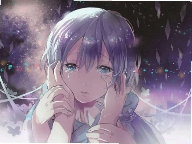 Hình ảnh anime khóc thầm đầy ám ảnh
