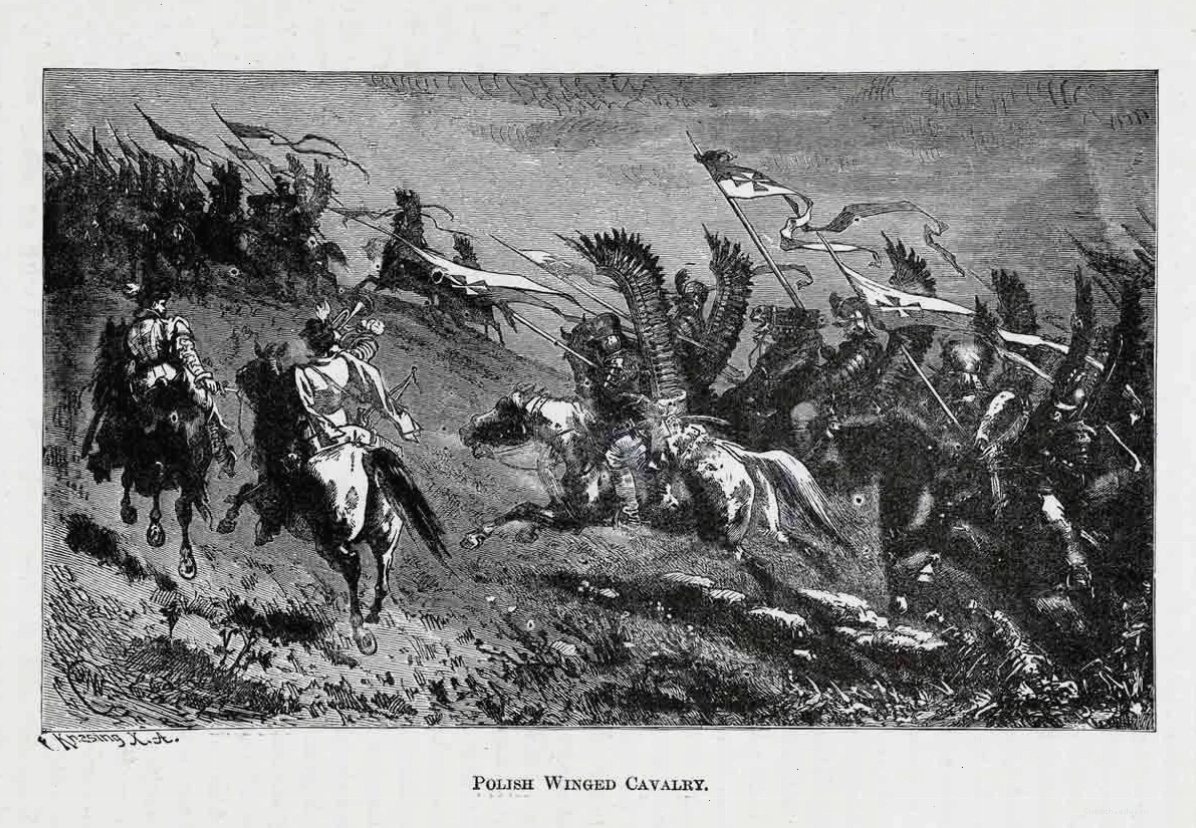 Hình ảnh cận cảnh kỵ binh Winged Hussars với trang phục và vũ khí