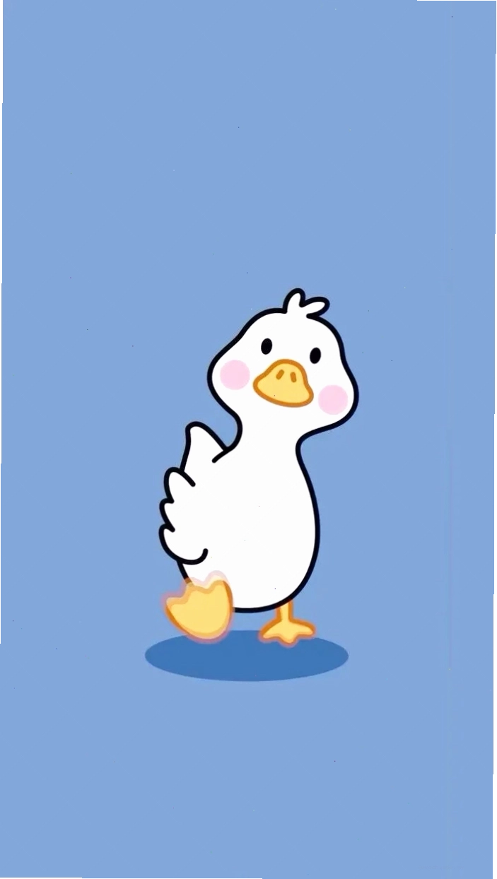Hình ảnh chú vịt hoạt hình màu vàng dễ thương