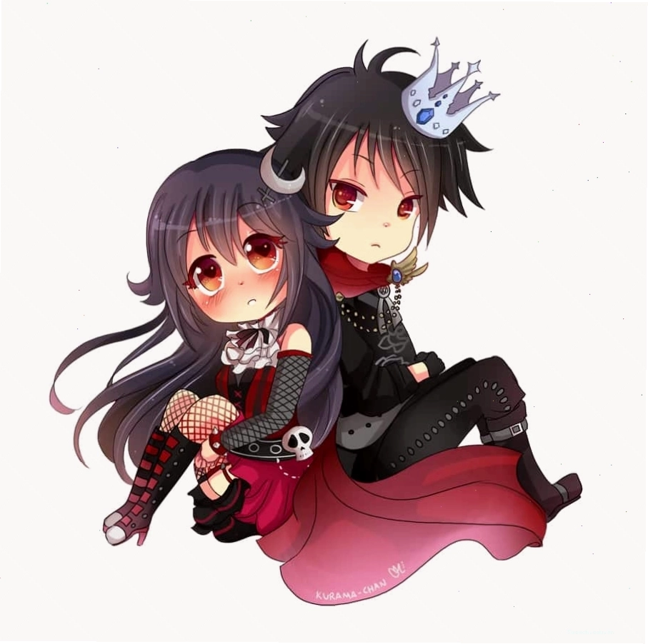 Hình đại diện cặp đôi Anime chibi ngầu dễ thương