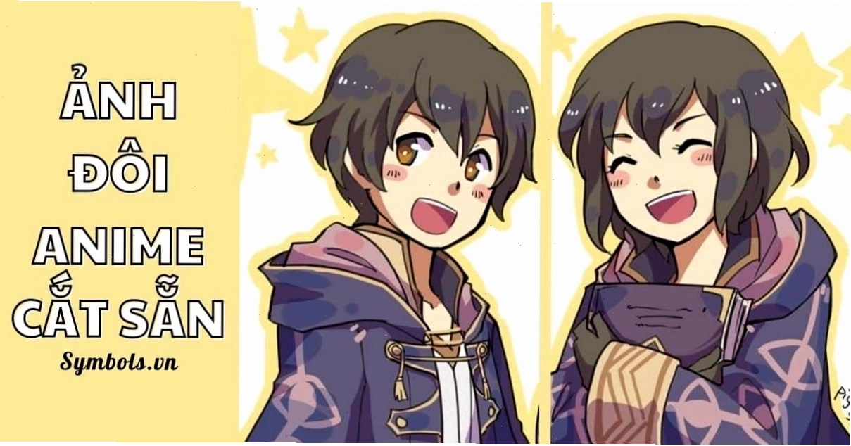 Hình đôi anime cute với thiết kế sáng tạo, ý nghĩa