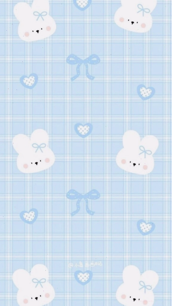 Hình nền màu xanh dương gấu nơ cute