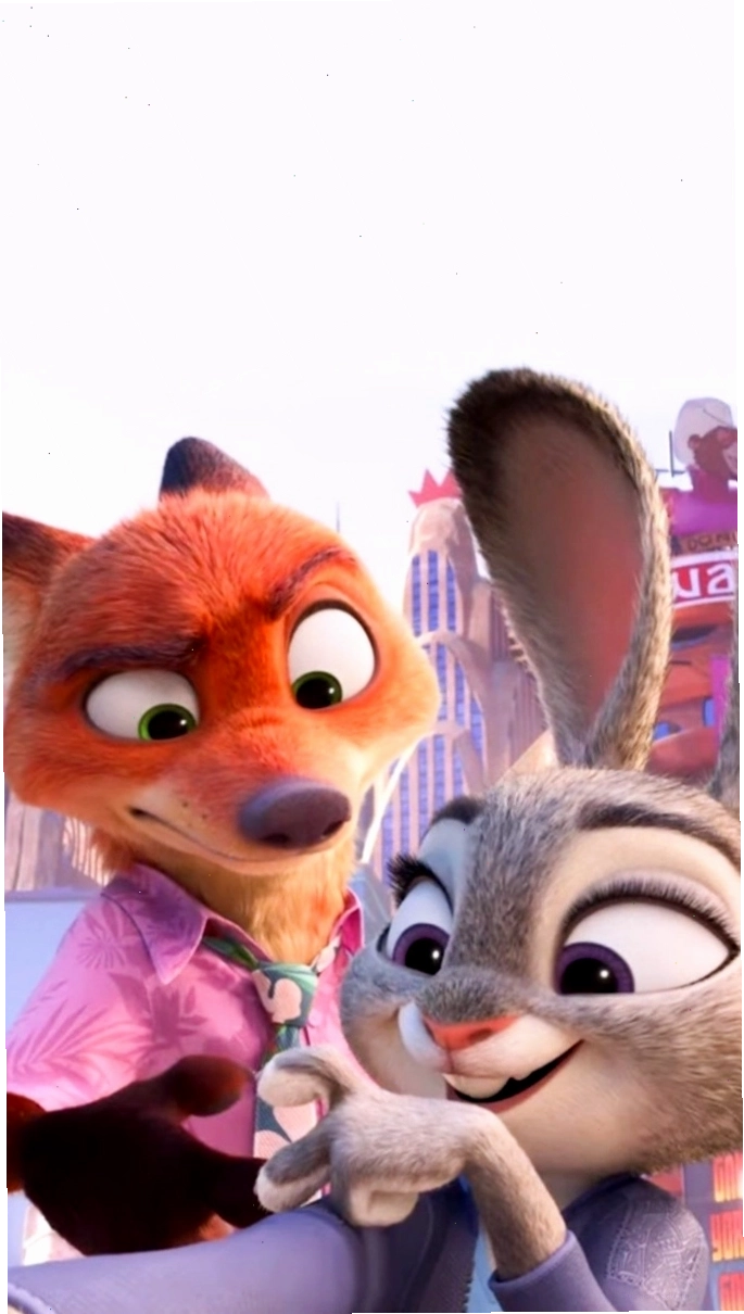 Hình nền máy tính Zootopia với cáo và thỏ