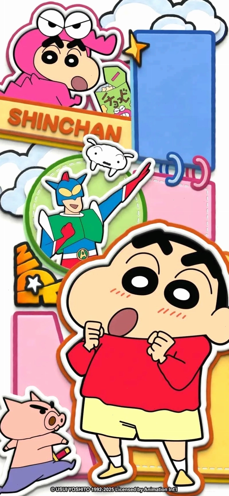 Hình nền Shin cute hài hước với biểu cảm độc đáo