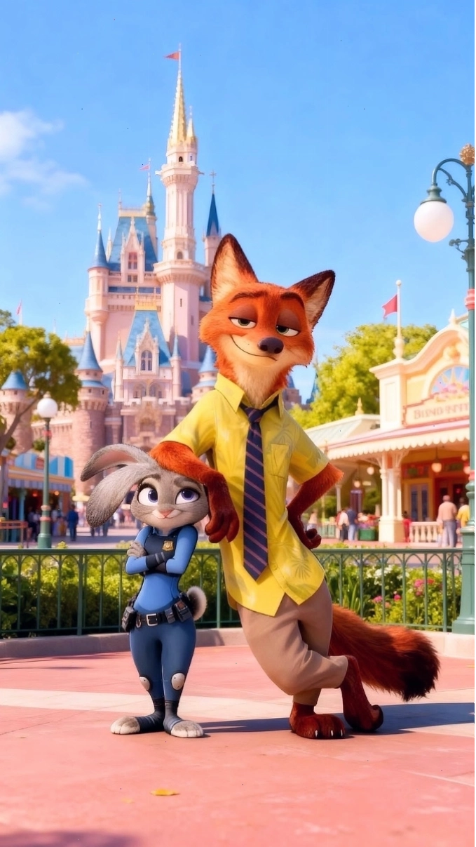 Hình nền Zootopia với hai nhân vật chính