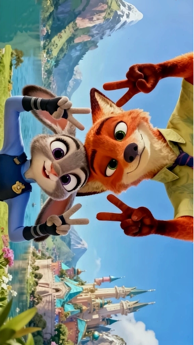 Hình nền Zootopia với Nick Wilde và Judy Hopps