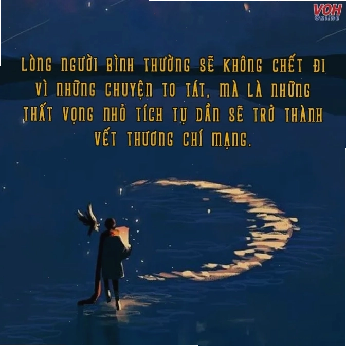 Khuôn mặt thất vọng nhìn xuống đầy cay đắng